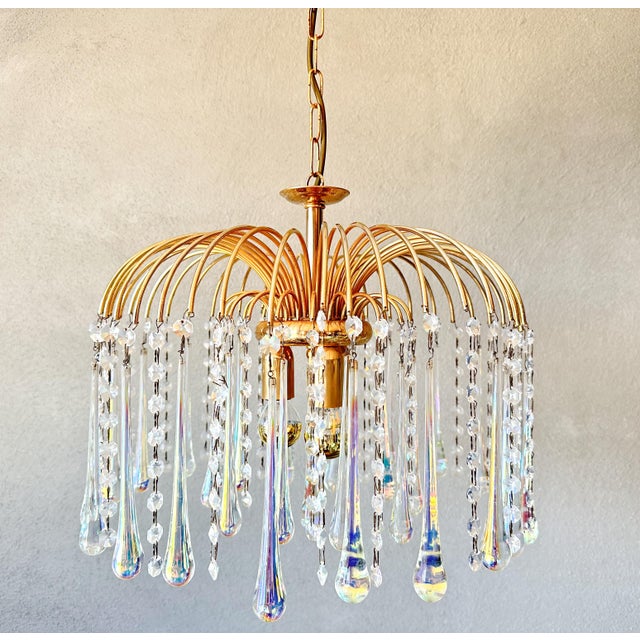 Vintage Teardrop Chandelier, 1970s For Sale - Image 6 of 13