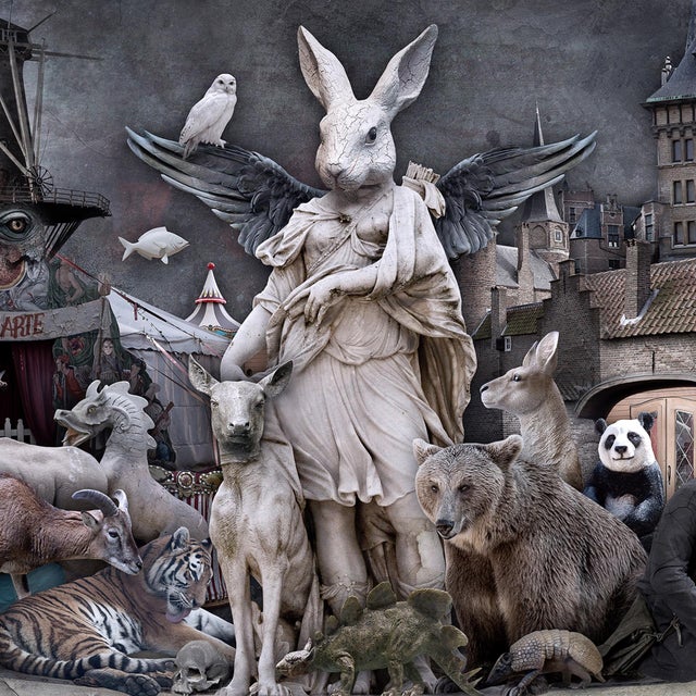 2010s In Search of Arcadia by Marcin Owczarek | Photography - Dye Sublimation on Aluminum surreal scene with animals and a boat For Sale - Image 5 of 5