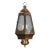 Vintage Brass Etched Glass Swag Pendant Light For Sale
