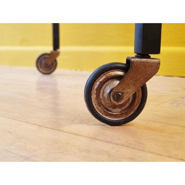 Metal Modern Bar Trolley by Herbert Hirche, 1950s For Sale - Image 7 of 8
