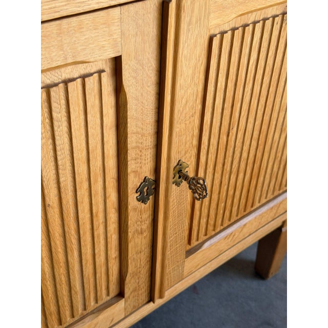 Danish Oak Small Storage Cabinet Mid-Century Modern 1960s For Sale - Image 4 of 11