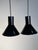 Danish Mini P&T Pendant Lights in Dark Blue Glass by Michael Bang for Holmegaard, 1960s, Set of 2 For Sale - Image 8 of 8