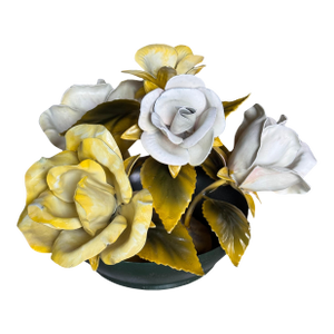 Made in Italy Mid-Century Tole Rose Bouquet