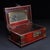 Brown Vintage Redwood Jewelry Box With Combination Lock and Brass Mounts For Sale - Image 8 of 10