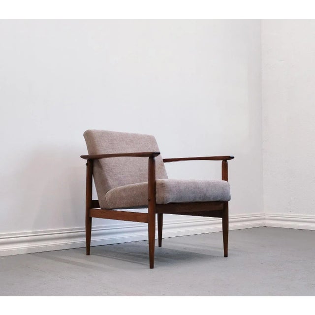 Mid-Century Easy Chair in Grey Upholstery, 1960s For Sale - Image 11 of 13