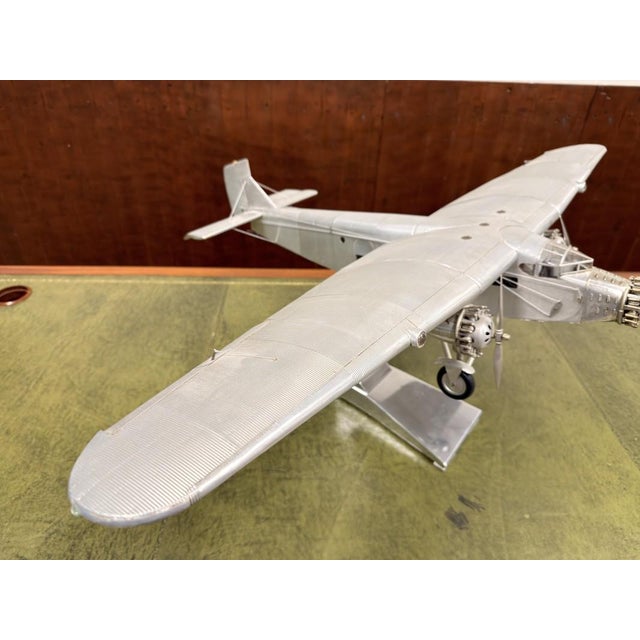 Ford Trimotor Model Aircraft in Pewter, 2000s For Sale - Image 16 of 17
