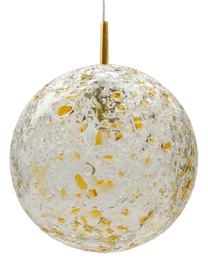 Mid-Century Modern Glass Ball Pendant Lamp by Doria Leuchten, Germany, 1960s