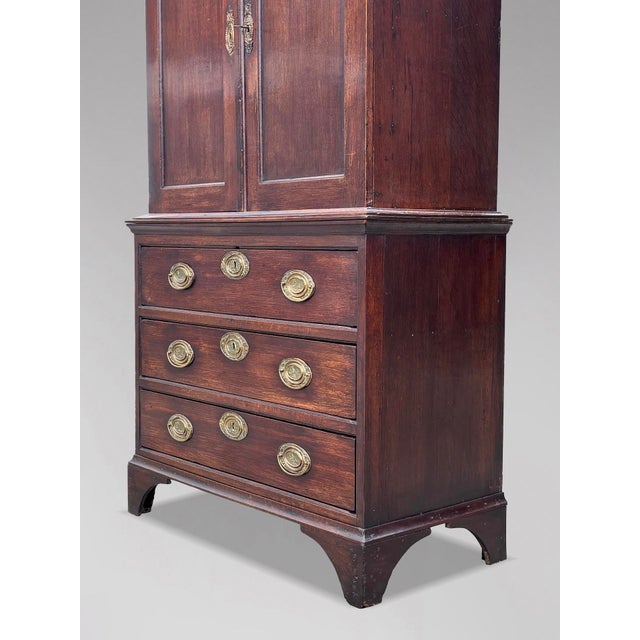 Small Antique George III Oak Housekeepers Cabinet, C1770 For Sale - Image 3 of 13
