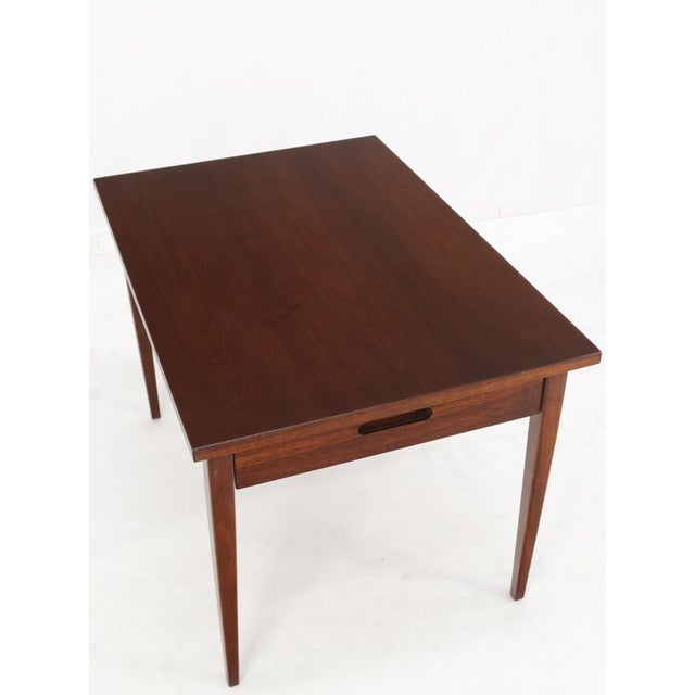 Knoll Risom One Drawer Oiled Walnut Tapered Legs End Side Table Stand Decor Mint For Sale - Image 6 of 16