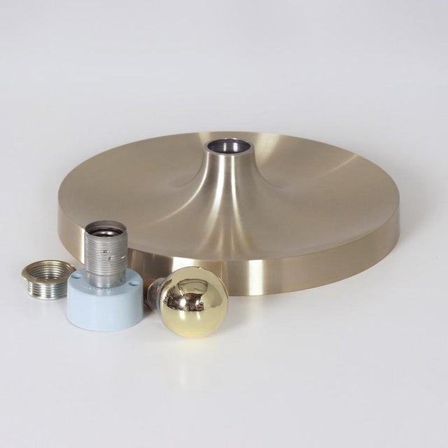 Space Age Ceiling Lamp in Brass-Colored Aluminum from Teka, 1970s For Sale - Image 10 of 11