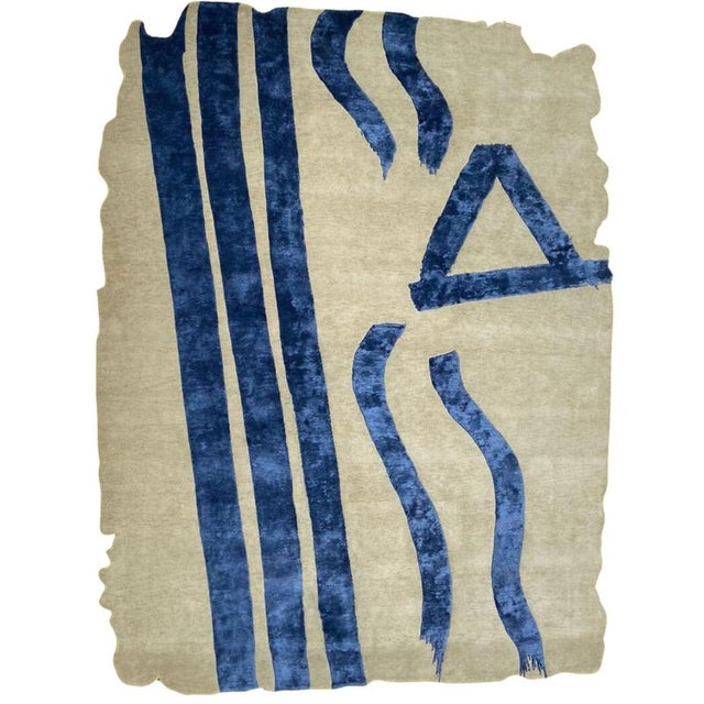Not Yet Made - Made To Order Hand-Knotted Talisman Tattoo Rug in Wool and Bamboo by Dinodo Studio For Sale - Image 5 of 6