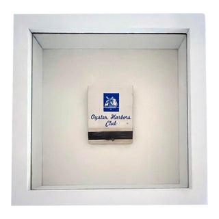 Vintage Framed Matchbook From the Oyster Harbors Club of Cape Cod For Sale