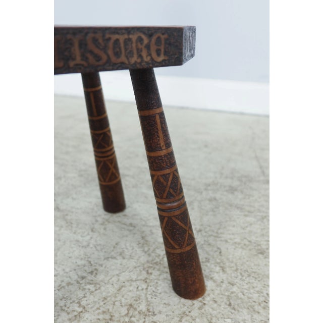 Antique Hand Crafted Old English Occasional Seat Chair For Sale - Image 4 of 11