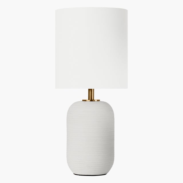 2020s Hable by Visual Comfort Studio Hable Fanny Table Lamp in Matte White Ceramic For Sale - Image 5 of 6
