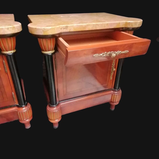 Vintage Wooden Bedside Tables, 1950s, Set of 2 For Sale - Image 4 of 13