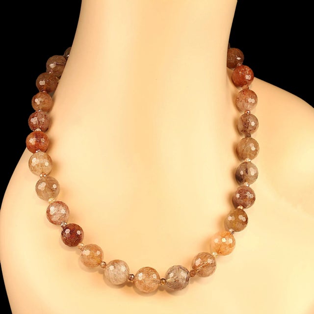 2020s Rutilated Quartz and Zircon Necklace For Sale - Image 5 of 6