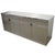 A vintage Pierre Cardin buffet/Credenza features three cabinet hinged doors and a chrome trim accented top and base....
