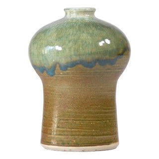 Drip Glaze Ceramic Vase, 1970s For Sale