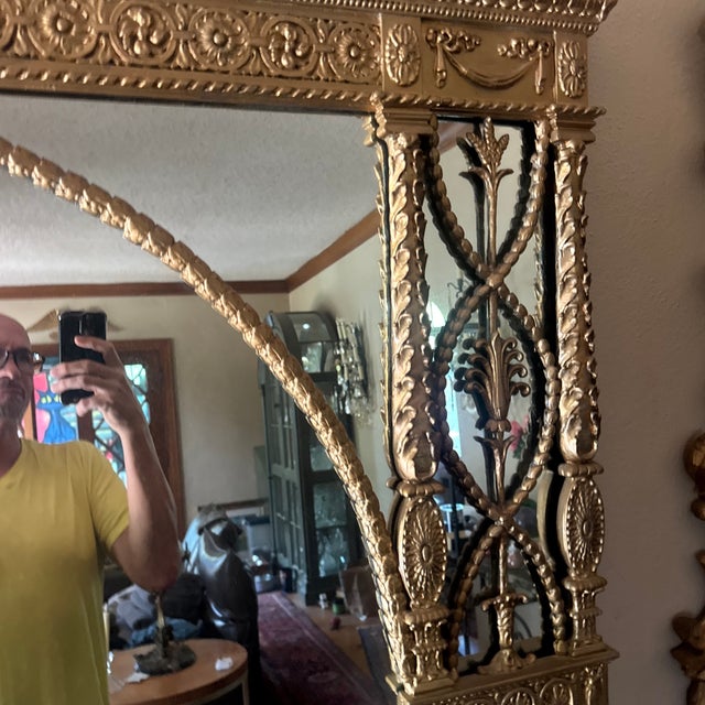 Wood 19th Century Mantle Mirror For Sale - Image 7 of 8