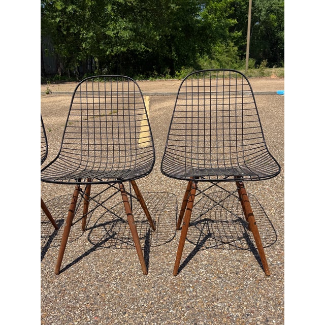 1950s Attributed to Herman Miller Eames Wire Chairs For Sale - Image 10 of 12