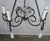 Six-Light Rock Crystal Wrought Iron Chandelier For Sale - Image 10 of 12