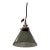 Restoration Hardware 20th C. Factory Filament Smoke Glass Barn Pendant For Sale