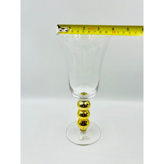 Late 20th Century Neiman Marcus Gold Ball Goblets in Original Box ~ 4pc Set For Sale - Image 9 of 12