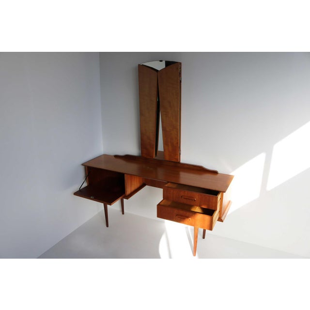 Teak Dressing Table with Mirror, 1960s For Sale - Image 14 of 17