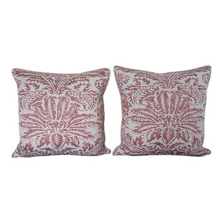 Baroque Pillows by Melissa Levinson, Fortuny-Style Cotton, Italy For Sale