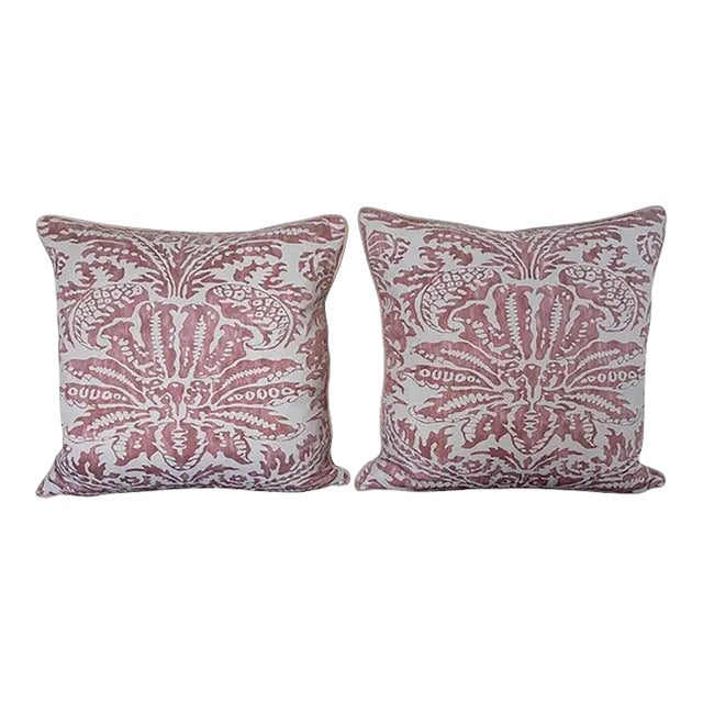 Baroque Pillows by Melissa Levinson, Fortuny-Style Cotton, Italy For Sale