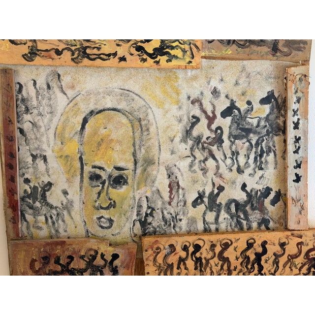 Purvis Young “Black Angel with Procession” Mixed-Media Assemblage, Circa 1985 For Sale - Image 16 of 18