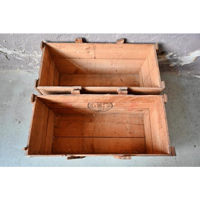 Industrial Industrial Chests in Wood by Labbé Soury, 1940s, Set of 2 For Sale - Image 3 of 14
