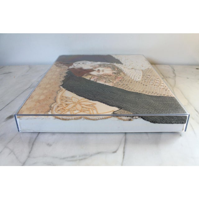 Textile Vintage Drawing & Embroidery Collage Wall Hanging For Sale - Image 7 of 9