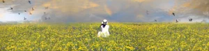"Yellow Dream" Contemporary Original Impressionist Style Figurative Landscape Color Photograph by Ziesook You
