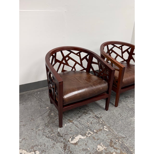 Crate & Barrel Crate & Barrel Ankara Lounge Chairs, Pair For Sale - Image 4 of 15