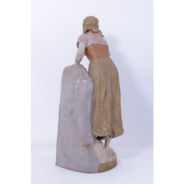 Gray Royal Dux Bohemian Female Water Carrier Porcelain Statue For Sale - Image 8 of 16