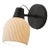 Petaluma Bone Porcelain Wall Sconce - Matte Black, Plug-In, Dimmer For Sale