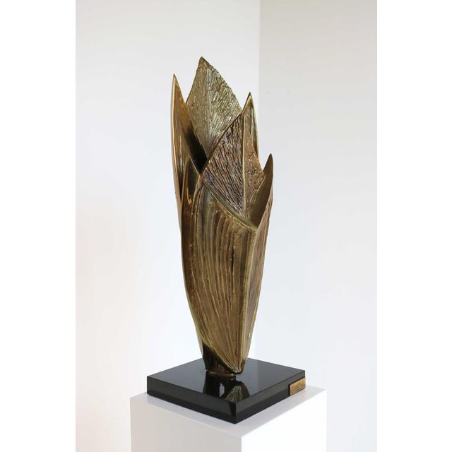 Cythere Bronze Table Lamp by Chrystiane Charles for Maison Charles, France, 1970s For Sale - Image 11 of 18