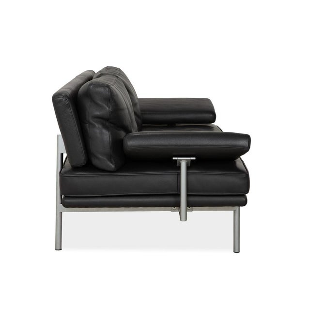 Black Leather Two-Seater Sofa with Manual Function from Walter Knoll For Sale - Image 11 of 14