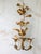 Metal Vintage Italian Florentine Gilt Tole 3 Arm Candle Sconce For Sale - Image 7 of 7