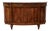French 19th Century Louis XVI Mahogany Carrara Marble Top Demilune Sideboard For Sale
