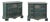 Mid 20th Century Shell Motif Pair of Chests Painted in Rich Peacock For Sale