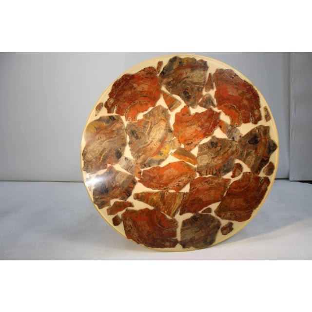 Brown Arturo Pani Possibly Mid-Century Fossil Marble Cocktail Table For Sale - Image 8 of 9