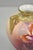 Pink Antique Nippon Hand Painted Porcelain Small Pink Floral Vase W Gold Twin Handles For Sale - Image 8 of 12