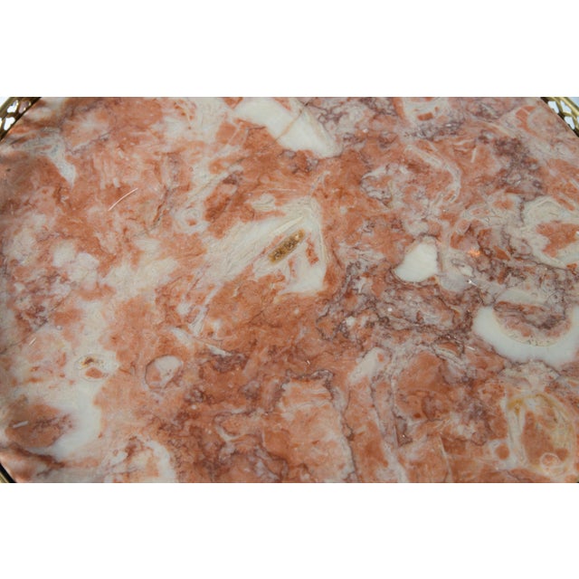 1970s Pair of French Louis XVI Style Bouillotte Marble Top Small Side Tables For Sale - Image 5 of 10