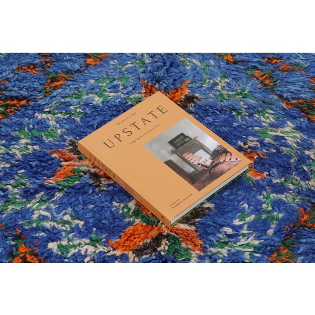 Vintage Moroccan Berber Rug With Blue Diamond Design by Rug & Kilim, 1950-1959 For Sale - Image 9 of 9