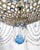 19th Century Italian Beaded Chandelier with Sapphire Blue Drops For Sale - Image 4 of 13
