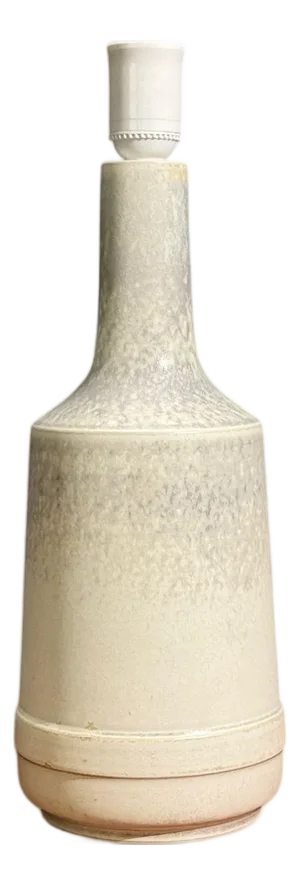 Desiree Stentöj, Table Lamp, White Glazed Stoneware, Denmark, 1960s