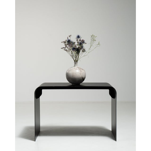 Early 21st Century Poland Black Wood Side Table For Sale - Image 10 of 15