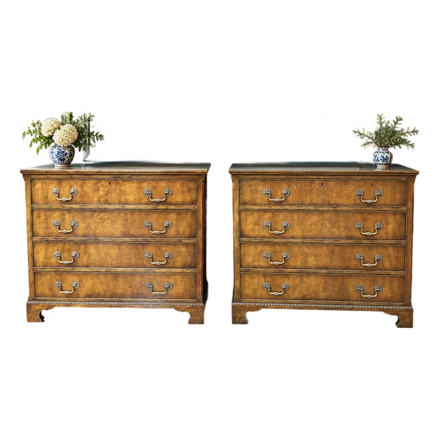 Kittinger Georgian Mahogany Four-Drawer Chests - A Pair For Sale